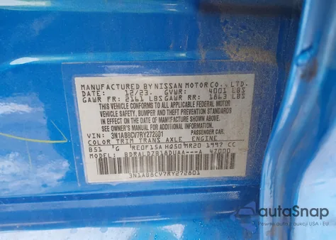 2024 Nissan Sentra Sv Xtronic Cvt z USA, uszkodzony, nr VIN 3N1AB8CV7RY272801